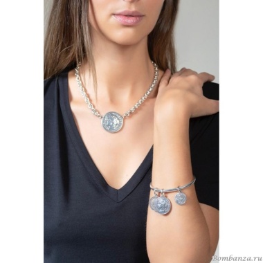 Колье Ciclon, Alizee, с монетой, металл, CN-245802 серебристый